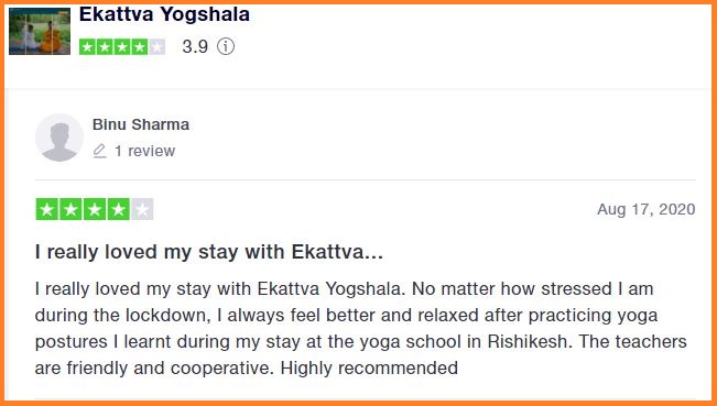 Feedback For Yoga Class - 2020 Ekattva Reviews - Yog School In Rishikesh